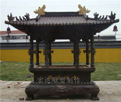 纯铜圆香炉1米报价 圆香炉 黄铜香炉制作