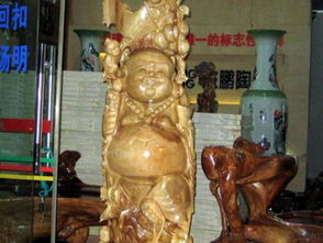 樟木根雕大佛像南宁木雕制作南宁艺术根雕工艺品价格 厂家 图片
